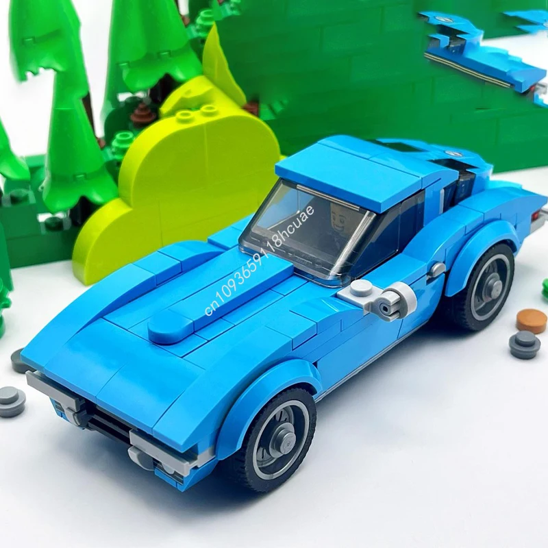 196 pçs moc supercar c2 cidade campeões blocos de construção aniversário série mestre coletor edição modelo presente natal