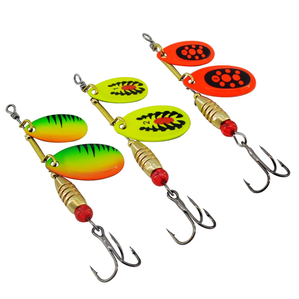 Angelköder 6g Spinnerbait Metall-Jig Künstliche Köder Compound-Köder Doppelrotationslöffel zum Fangen von Forellen und Barsch 1 Stück SALE – Detail 3