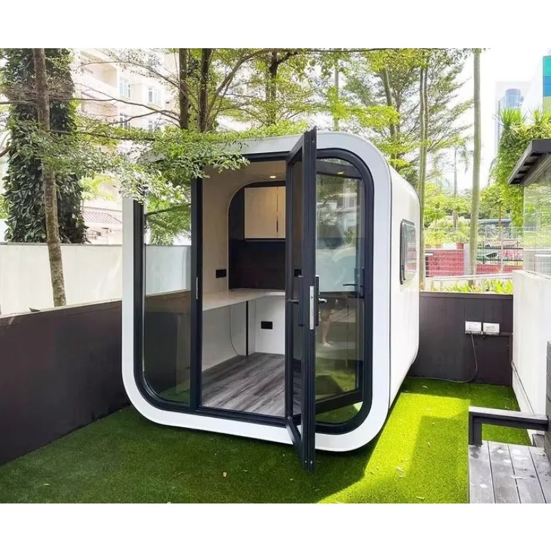 Apple Cabin House Customized Portable Workshop Pod Modular Prefab Capsule Unit Soundproof Breathable Structure for Commercial