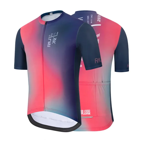 Imagen 1 del producto RAUDAX-Camiseta de ciclismo para hombre y mujer, camisetas de ciclismo de alta calidad, transpirable, de secado rápido, ajustada, Camiseta corta para bicicleta de montaña y carretera