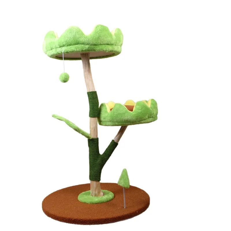 

Natural fruit wood sunflower cat climbing frame jumping platform