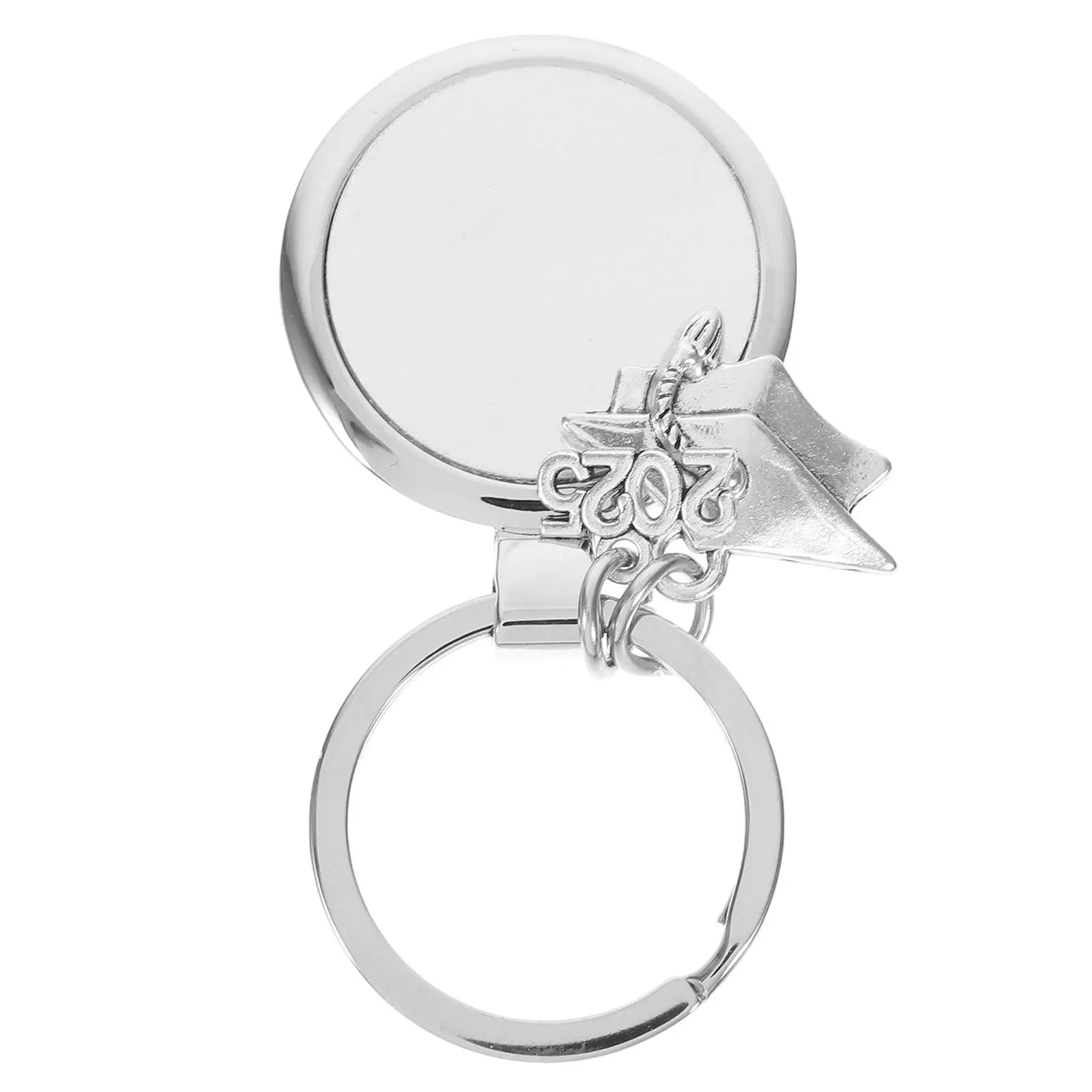 

Heat Transfer Keychains Zinc Alloy Blank DIY Customizable College Graduation Decorations Funny Gifts for Students