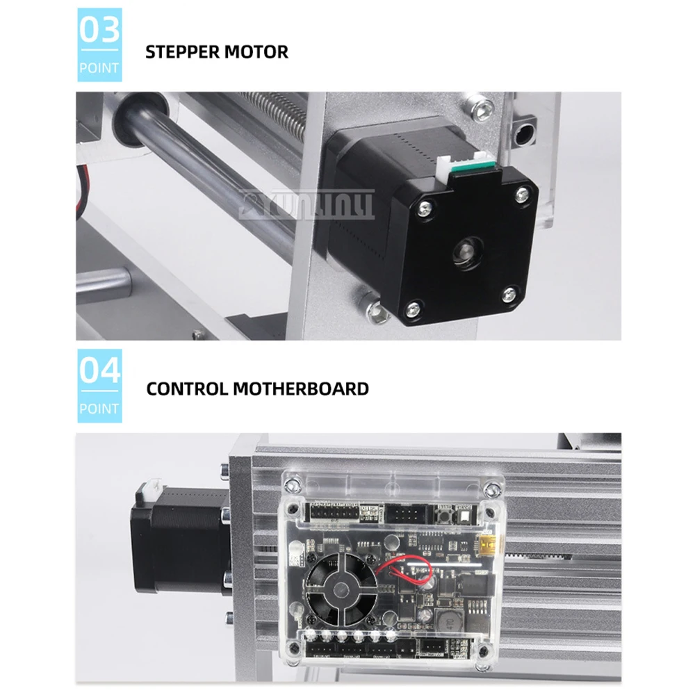 آلة الحفر بالليزر، آلة النقش CNC الصغيرة، آلة النقش بالليزر الصغيرة DIY، النقش ثلاثي المحاور