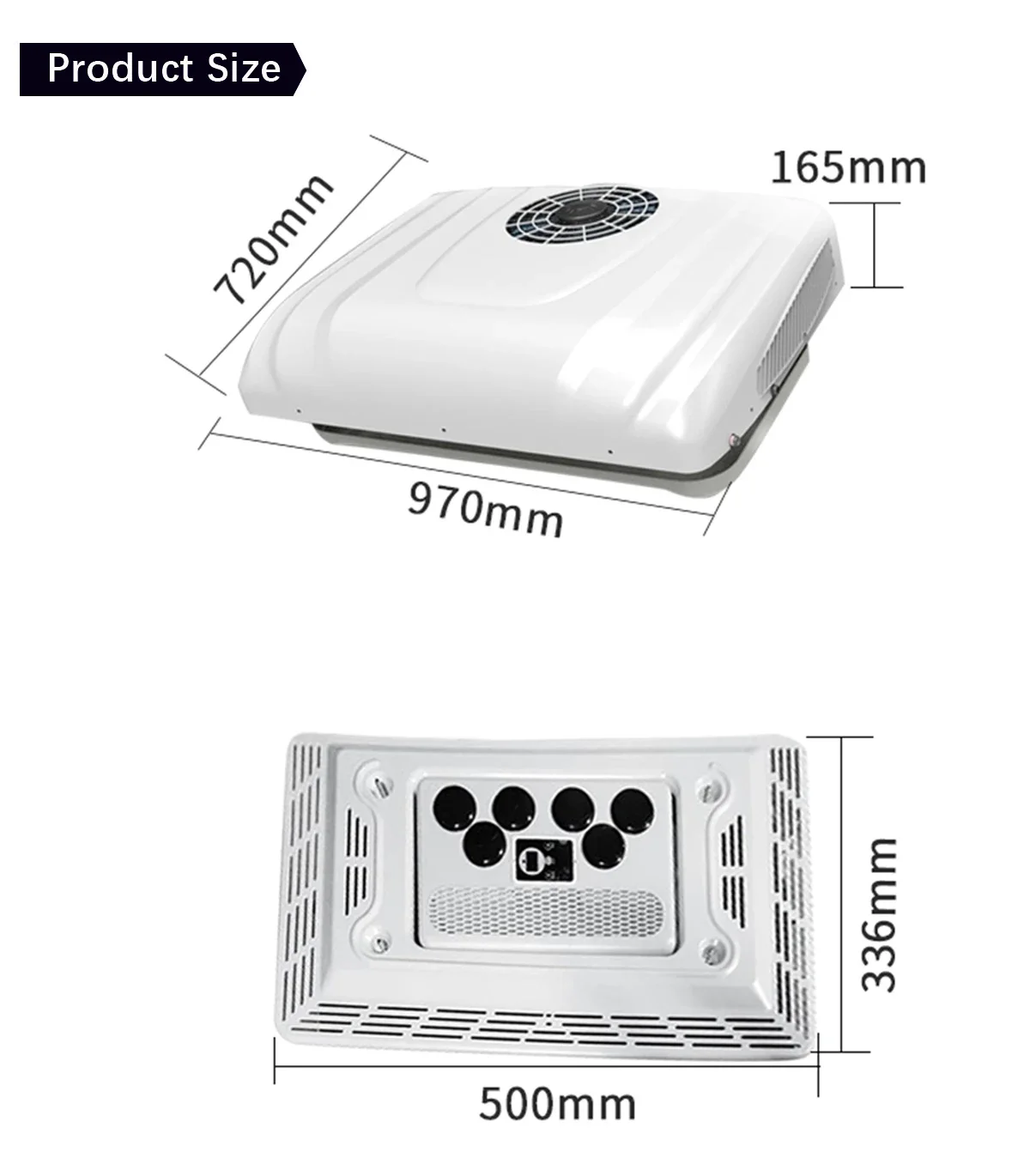 12V Electric Tractor Cab Air Conditioner 24V roof top Truck Sleeper Car Parking Air Conditioner