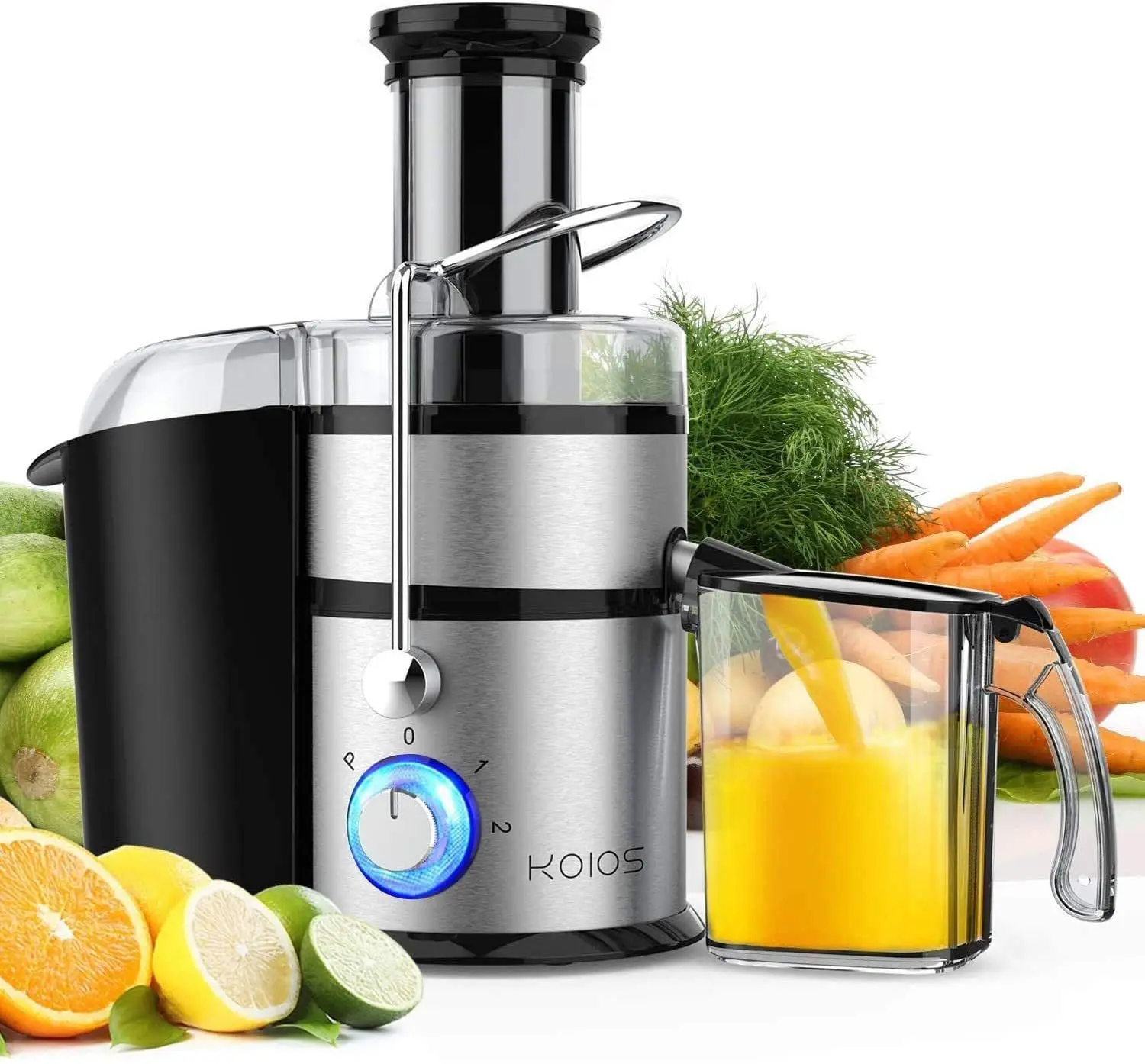 Juice Extractor 100% BPA-Free Centrifugal Juicer Machines Fruits with Extra Large 3inch Feed Chute Filter High Juice Yield