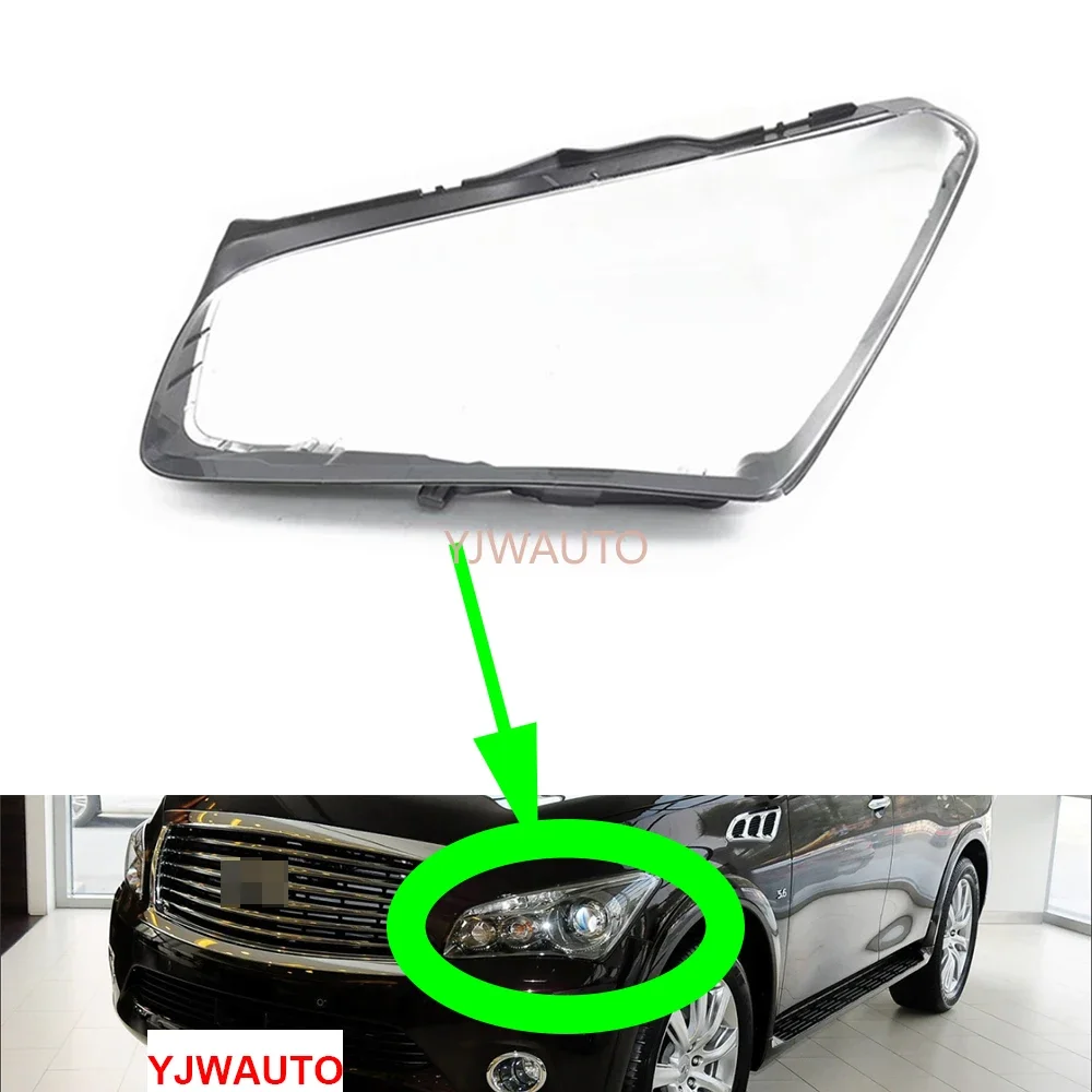 

For Infiniti QX80 QX56 2011 2012 2013 Headlight Cover Car Headlamp Lens Glass Replacement Clear Front Lampshade Auto Shell