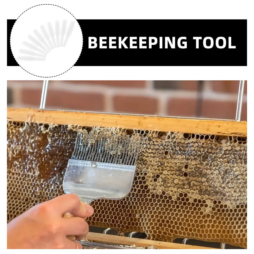 12Pcs Honey Scrape Pen Replacement Heads Plastic Beekeeping Pulp Pen Tool Royal Jelly Extraction Efficient Cleaning PP Made