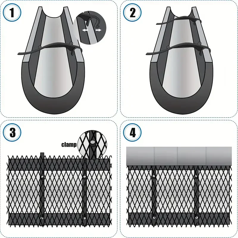 1 قطعة شبكة حماية مزراب لفة مع السنانير البلاستيك Leaffilter الطيور مانع صافي لمزاريب السقف ماسورة التصريف
