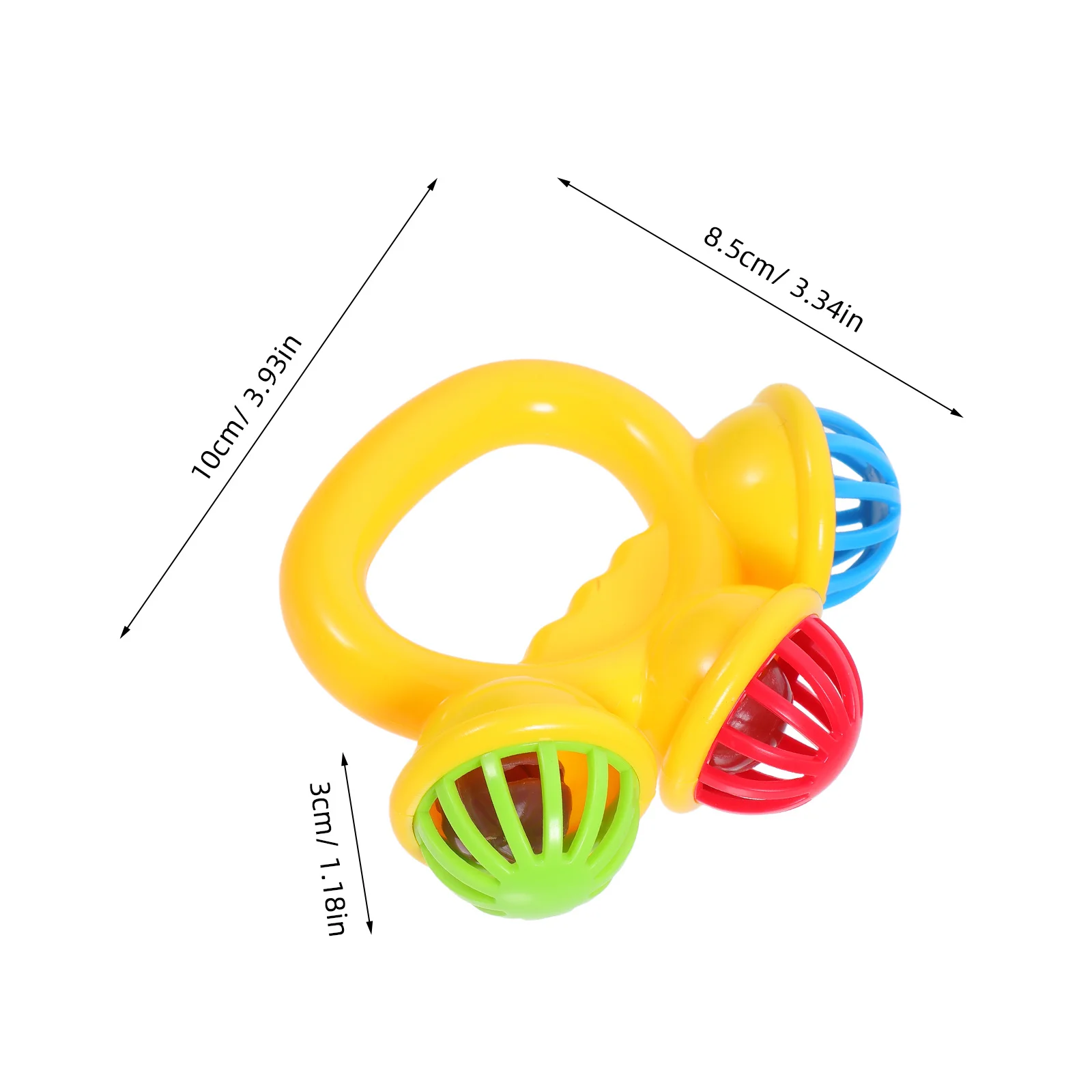 Tamborim de Mão Pequeno para Crianças, Conjunto de 3 Peças de Brinquedo com Sino, Instrumento Musical de Cor Aleatória, Presente de Som Calmante para Bebês