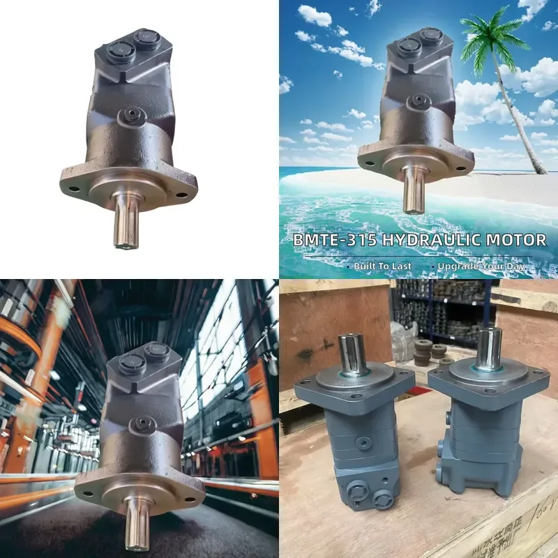 YD BM5-806 6 28 cm Piston Hydraulic Motor 2000 RPM 10 Nm Torque 2000 psi Pressure 3/4 Ports 50mm Shaft 85L Flow 2000W Power