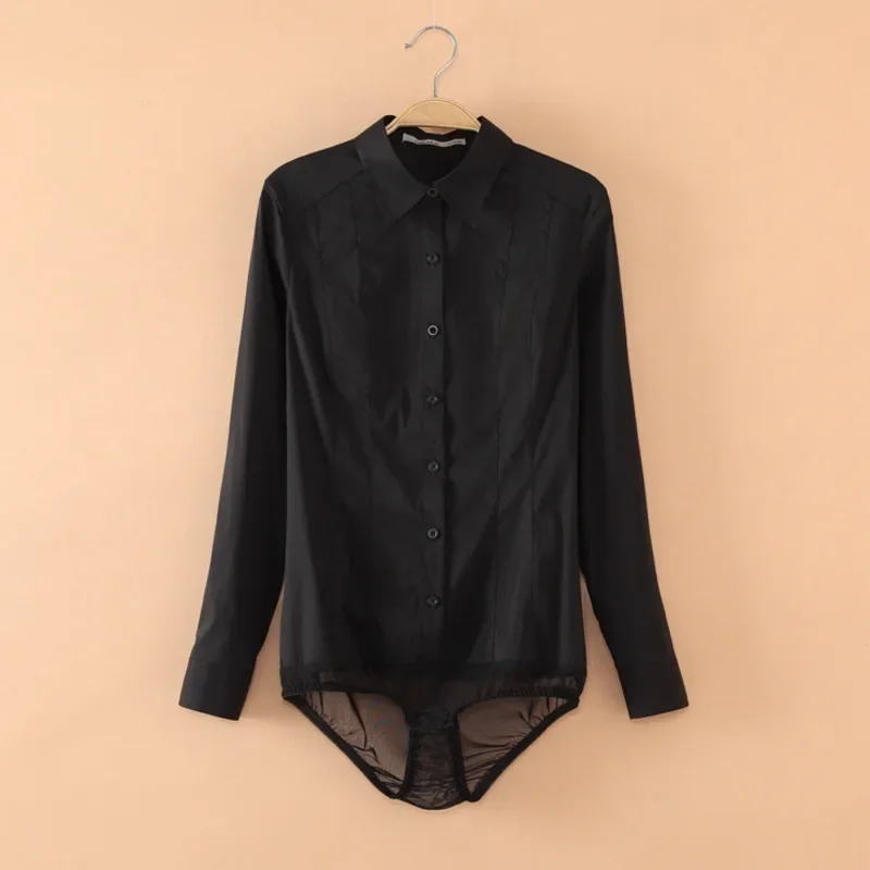 Body Shirt Women Summer 2024 Black Blue White Blouse Women Long Sleeve Body Feminino Ladies Shirts Fashion Office Lady