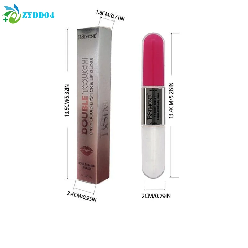 ● ลิปสติก BSIMONE 10 กรัม แบบหัวคู่ ลิปกลอสเนื้อใส ติดทนนาน ไม่หลุดลอก ให้ริมฝีปากดูอวบอิ่ม เซ็กซี่ แต่งหน้าแบบธรรมชาติ