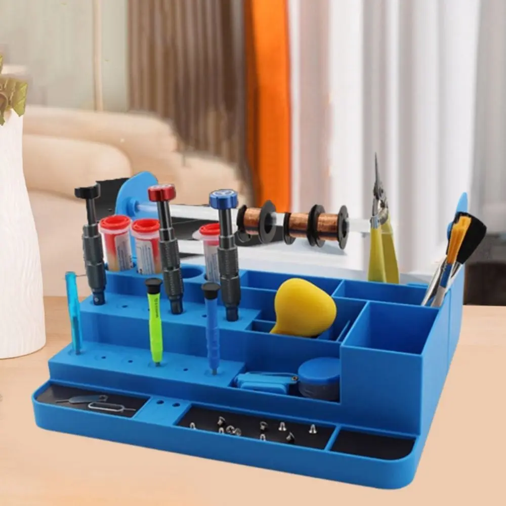 

Plastic Repair Tool Storage Rack Multilayer Shelf Large Capacity Screwdriver Holder Space Saving Phone Repair Tool Holder