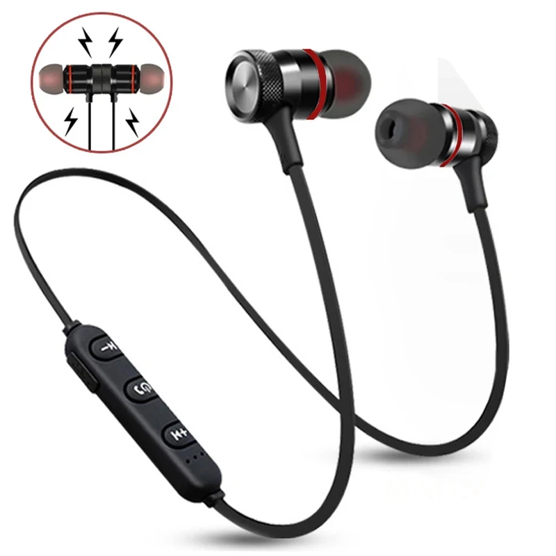 1/2/4pcs Bluetooth Wireless Headphones Bass Headset Neckband Sport Stereo Earphone With Microphone Headphones For All Smartphone — product photo 1 of 1