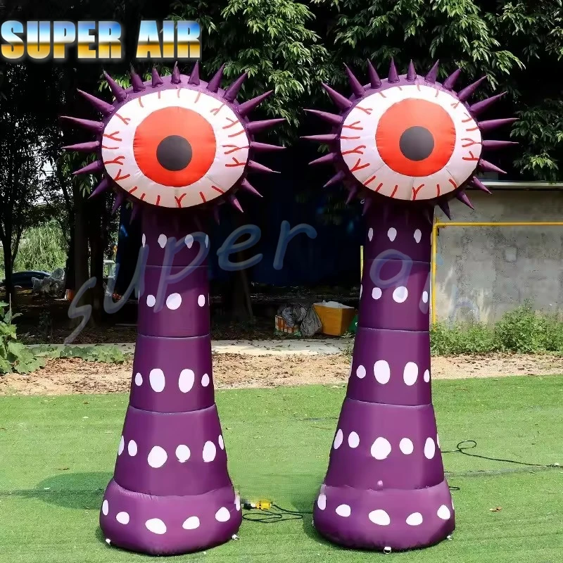 Erstaunlicher, violetter 3 mH einäugiger Moster-Ballon in Höhe für die Halloween-Feier