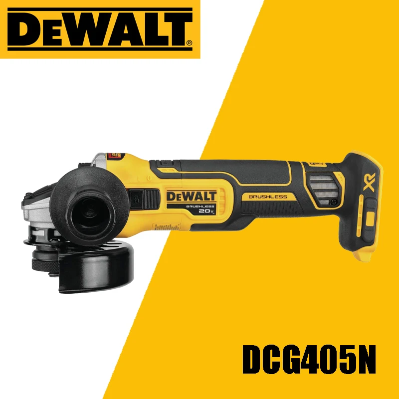 DEWALT Original Angle Grinder DCG405N 20V Cordless Cutting Machine 100mm Rechargeable Brushless Portable Polisher Power Tools