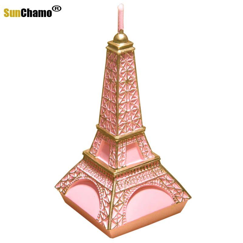 7pcs Wedding Birthday Candles Romantic Wedding Eiffel Tower Wedding Decoration Scented Flameless Birthday Candles Cake DIY Gifts image 5