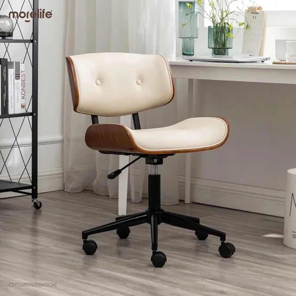 Nordic Lifting Office Chairs Gaming Chair Luxury Office Furniture Solid Wood Computer Chairs Simple Long Sitting Swivel Chair