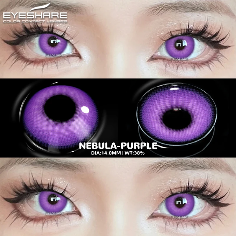 EYESHARE Cosplay Weiß Farbige Kontaktlinsen 2 stücke Crazy Red Kontaktlinsen Anime Schwarz Augenlinsen Halloween Schönheit Make-Up Objektiv – Detail 18
