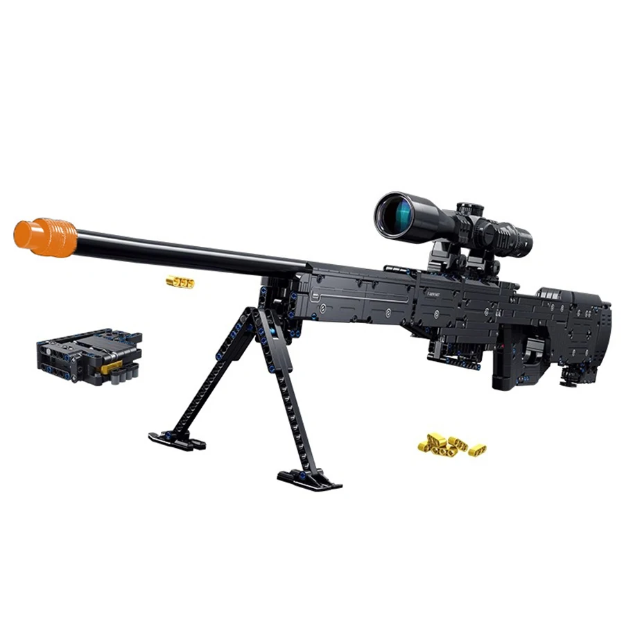 1400 stuks bouwsteengeweren, 1:1AWM grote bouwsteengeweren, kan worden gemonteerd in displaystukken, perfecte vakantiecadeaus