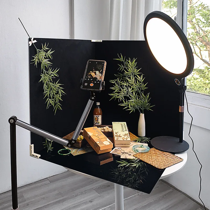 Black flocked background plate light-absorbing cloth studio background cloth non-reflective jewelry Internet celebrities photo