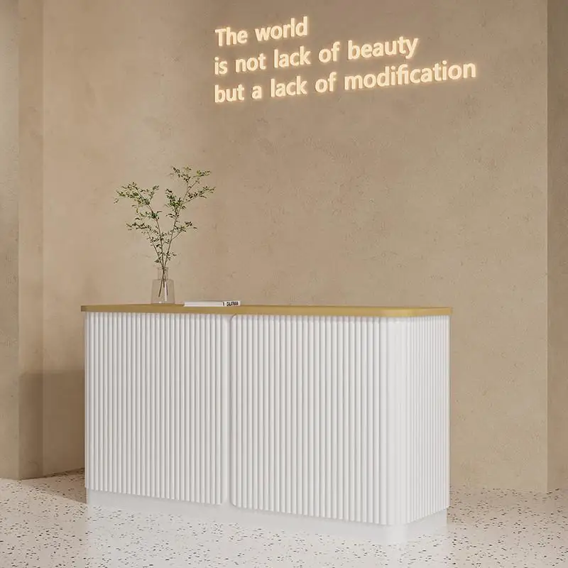 Small counter women's clothing store clothing store bar table baking paint front desk reception desk