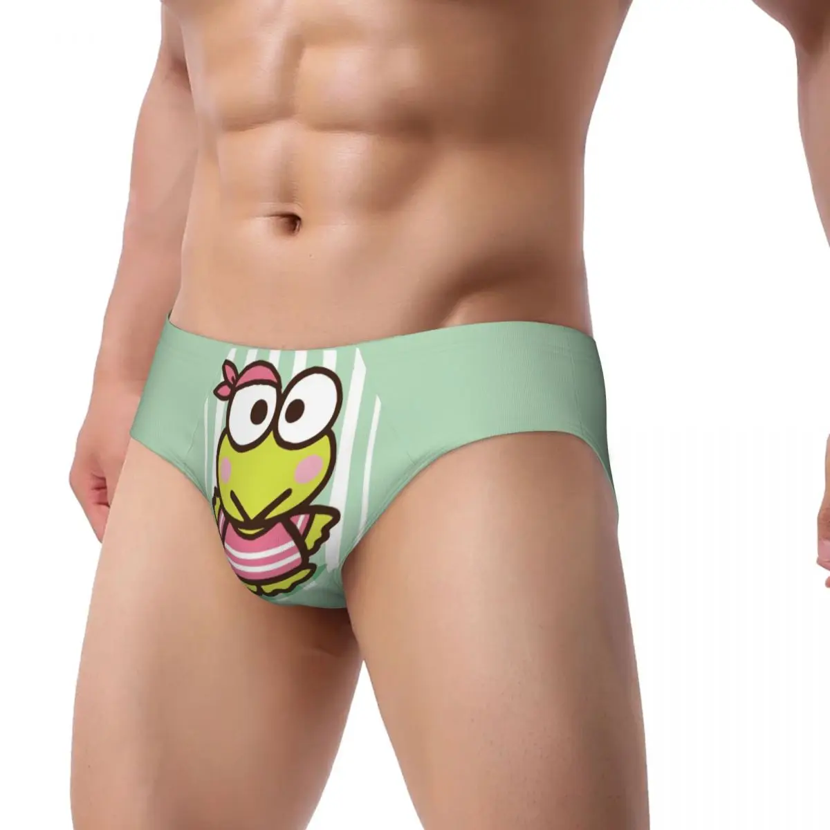 Custom Keroppi Brief Panties Women Breathable Stretch Manga Underwear