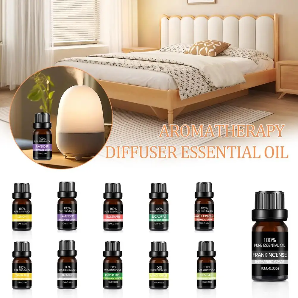 

10ml Ginger Essential Oil for Perfume Candles Making Spa Massage Humidifier Rose Jasmine Pine Needles Tangerine Thyme Gift