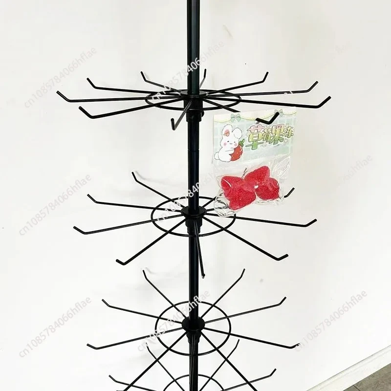 7 Tiers 70 Hooks Rotatable Rack Socks Hat Cap Display Stand Hanger Wig Scarve Bracelet Pendant Storage Holder Shelf Rack AA