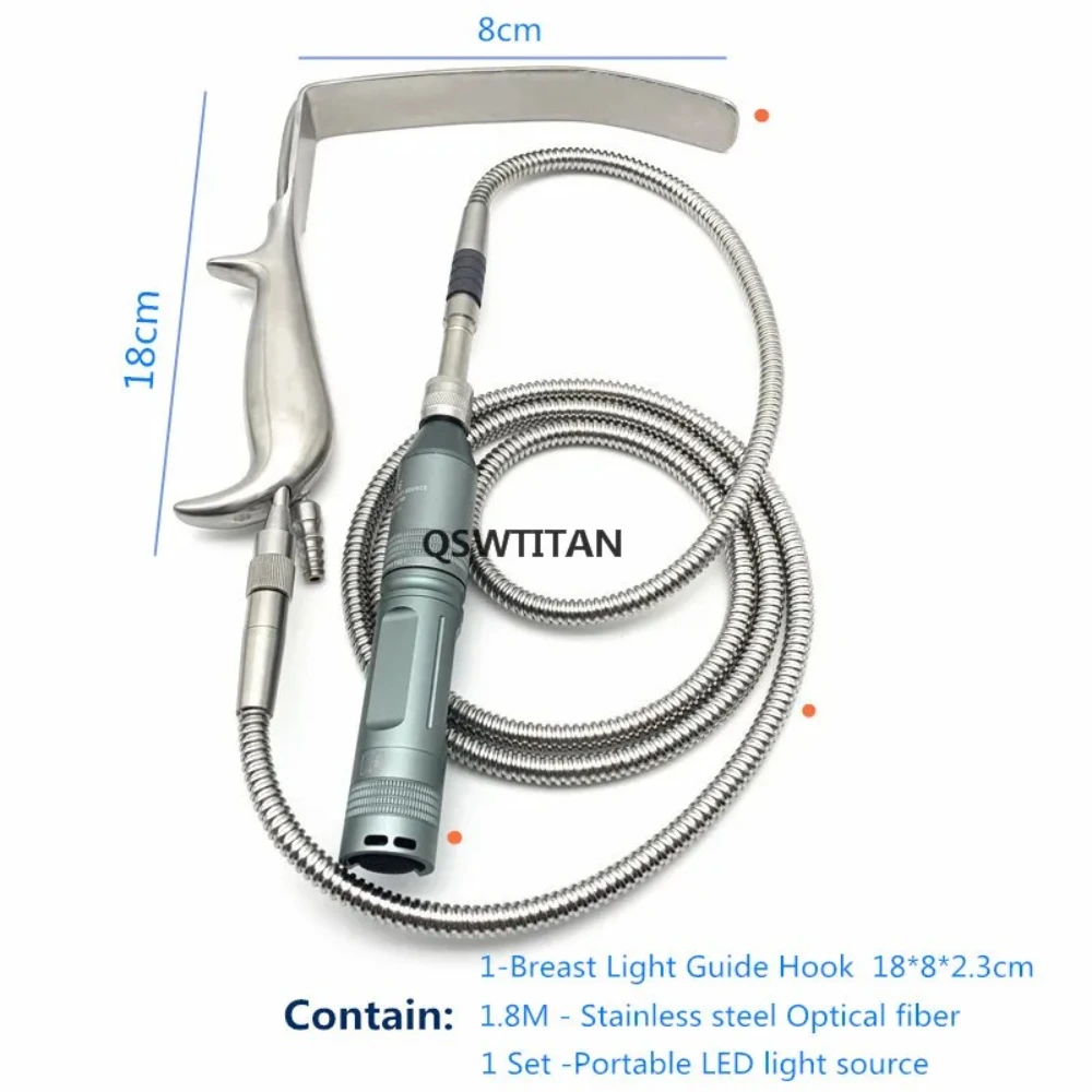 ตะขอกำจัดริ้วรอย ตัวดึงเต้านมพร้อมตะขอดึงนำแสง ตะขอจมูก และเครื่องมือผ่าตัดพลาสติกไฟเบอร์