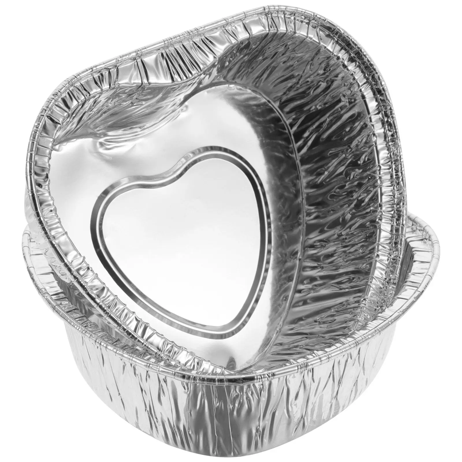 100Pcs Disposable Aluminium Foil Cups Pudding Molds Baking Liners Heat Resistant Compact Easy Carry for Housewarming Parties view 3
