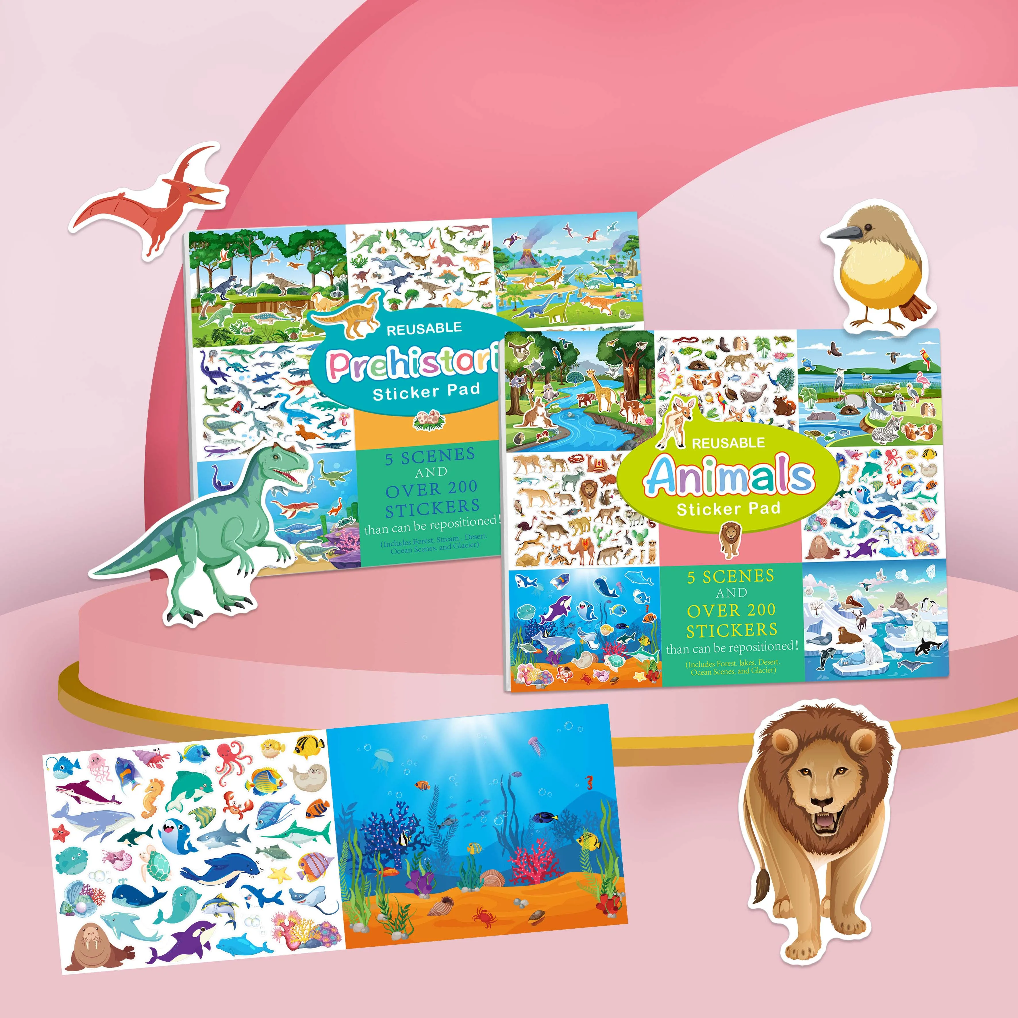 Meer dan 200 Stuks Kinderen Scènes Stickers Herbruikbare Diy Puzzel Montessori Materiaal Drukke Boek Educatie Leren Speelgoed Voor Kinderen Geschenken