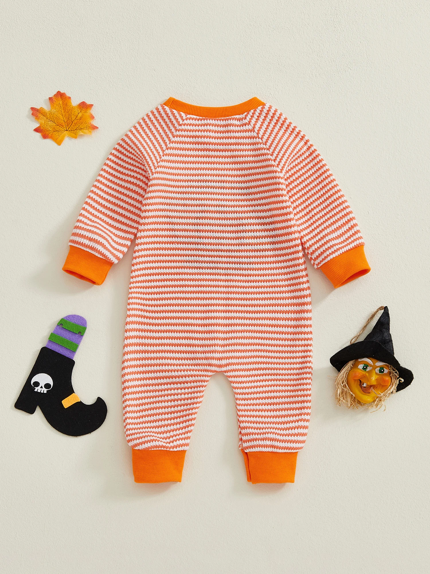 

Боди на Хэллоуин для младенцев, кошка-ведьма, летучая мышь, паутина, принт, наряд с круглым вырезом и длинными рукавами для осенних праздников