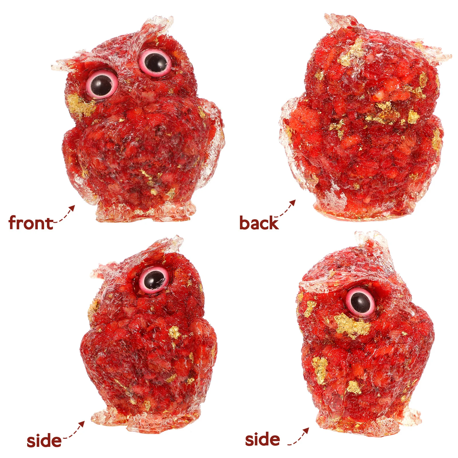 

Crystal Owl Decoration Lovely Owl Shaped Delicate Crystal Decor for Desktop Cabinet Dormitory Living Room Creative Desktop