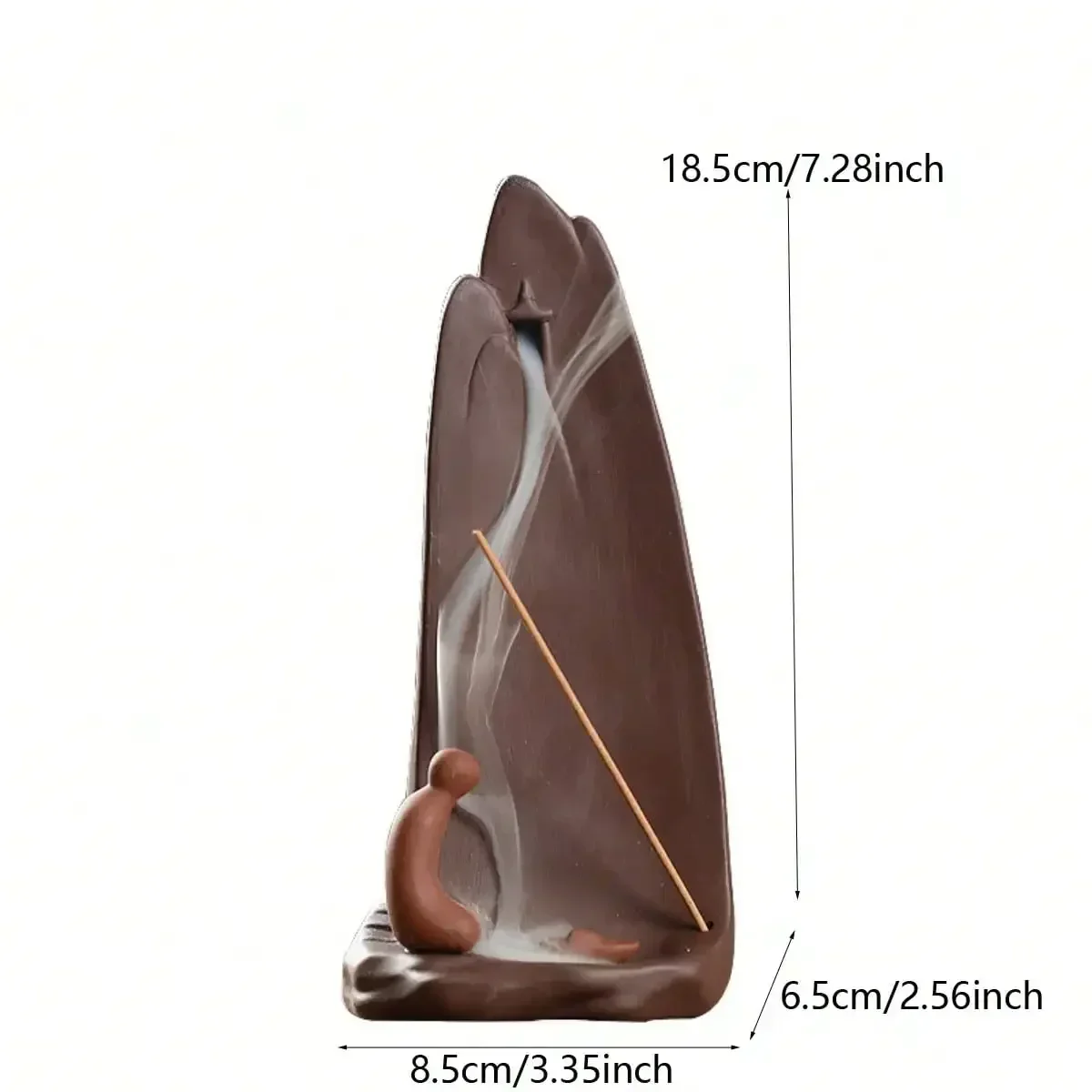 1pc, Zen Meditation Home Decor High Mountain Waterfall Backflow Incense Cones Burner Incense Stick Holder Censer Tea Pet