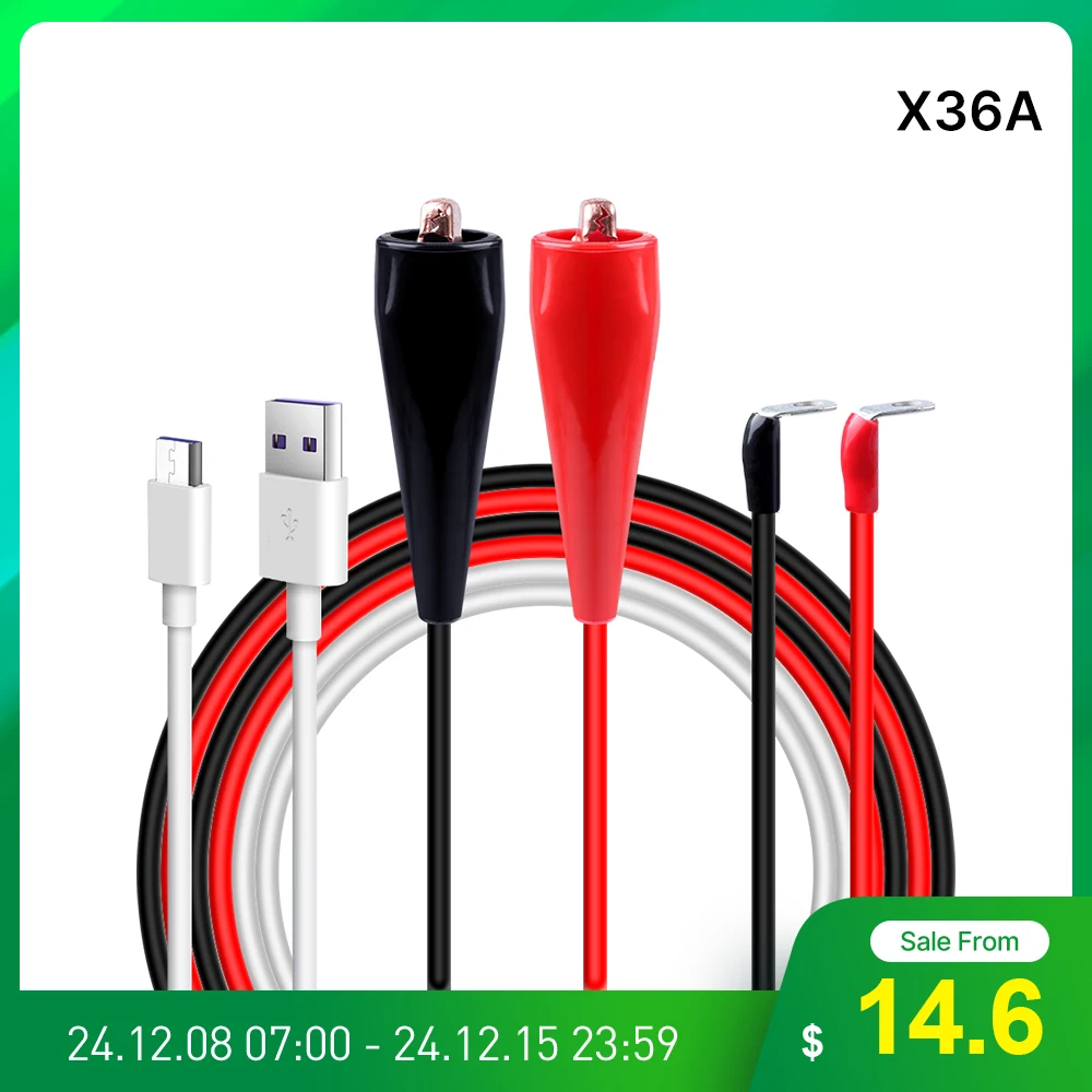 RD X36A 36A O-Type Round Connector to Alligator Clip Test Cable and Micro Communication Cable for RD6024 RD6030 output