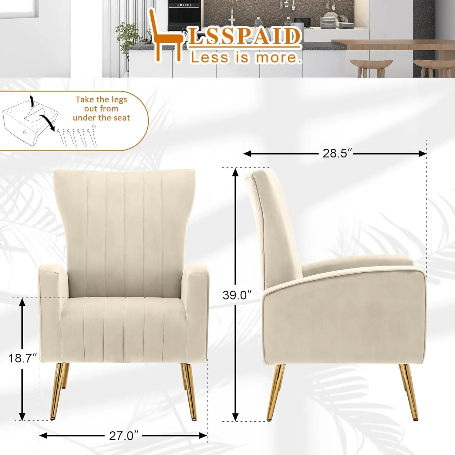 طقم أريكة منجد مكون من قطعتين مع مقعد Loveseat ومنفذ USB وكرسي مميز، رمادي لأثاث غرفة المعيشة