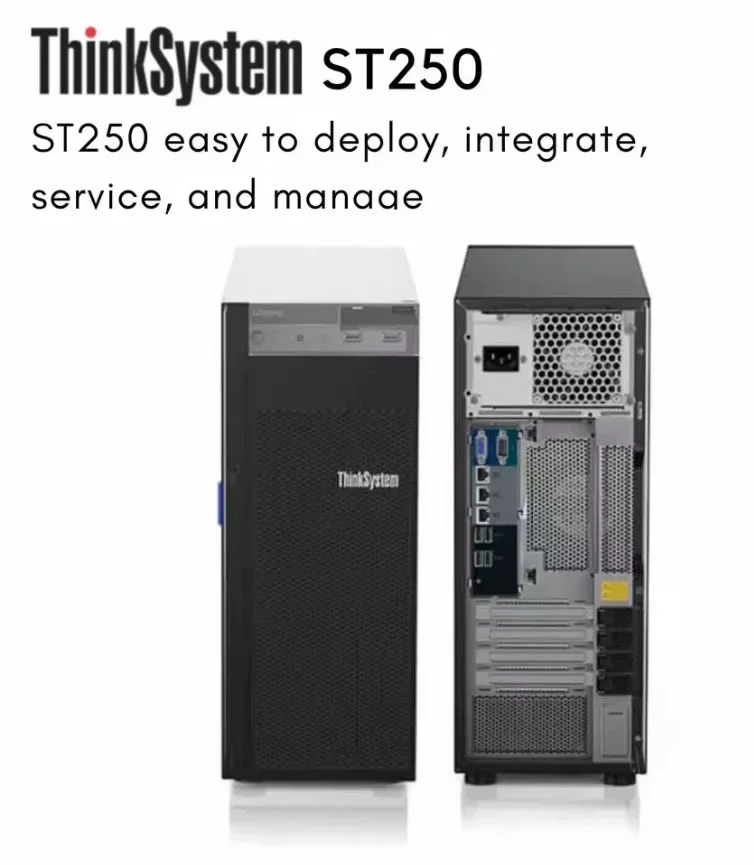 Len Ovo ThinkSystem Enterprise Server Power ST258 V3 Tower Server E-2400 Сервер процессора Xeon для вашего выращивания бизнеса