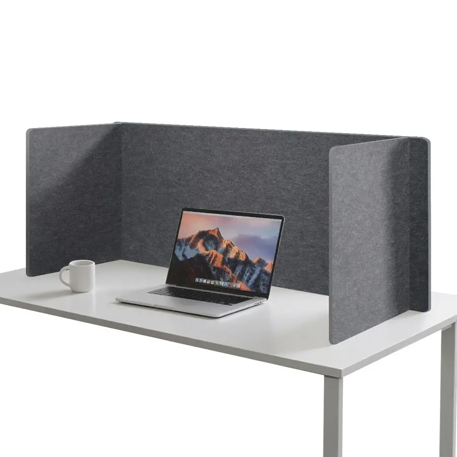 

Desk Divider Privacy Screen 3 Panel Sound Absorbing 47.2x 23.6x 19.7 Freestanding Acoustic Partitions for Office, Noise Reducing