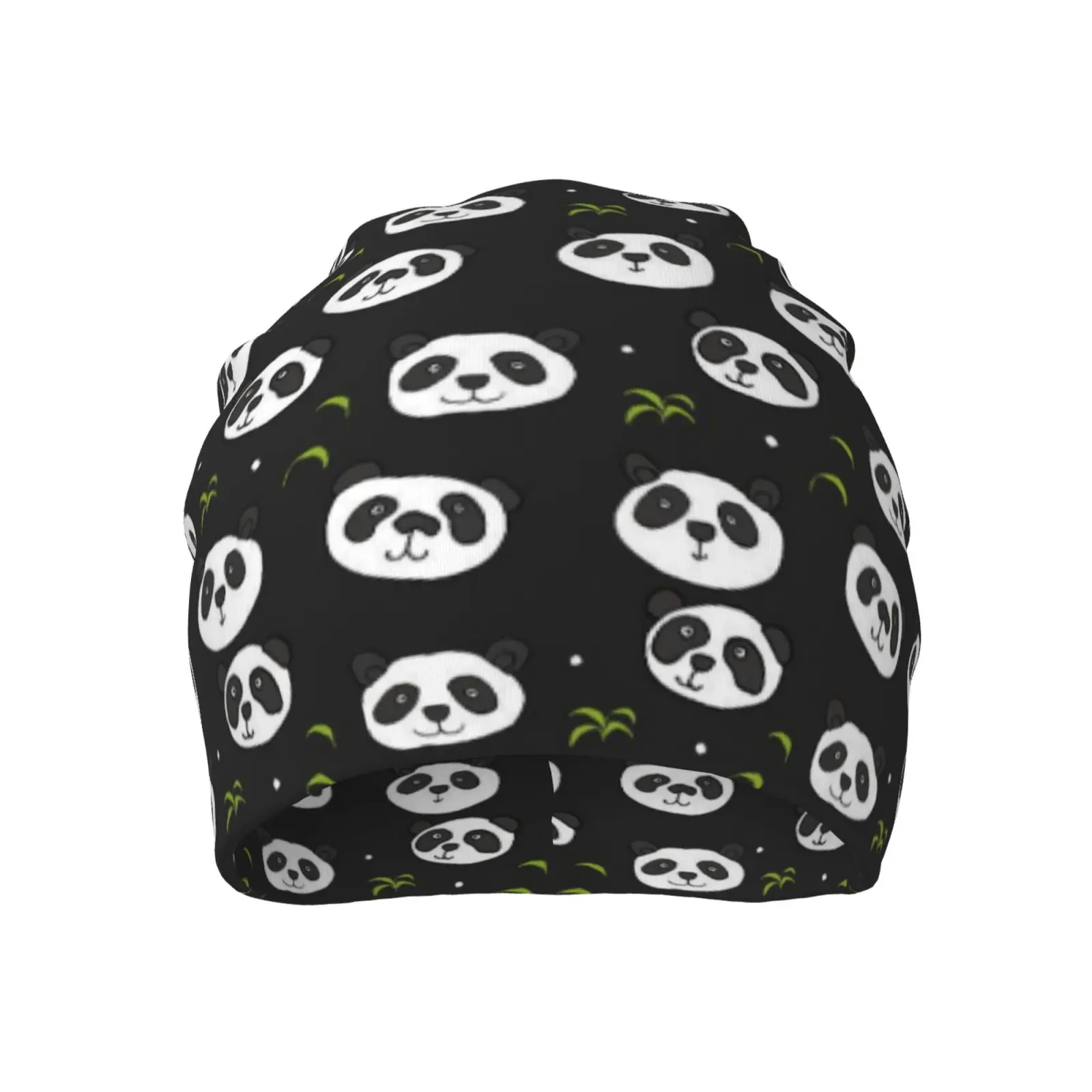 Cute Panda Printed Knitted Hat Retro Street Hip Hop Universal Skin Friendly Comfortable Warm Winter Hat Outdoor Leisure Gift