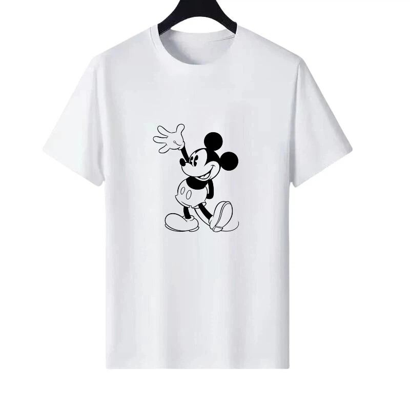 

Disney Mickey Mouse Sell Pattern Woman Parent-child Clothing Sports Top Ladies Cheap Short Sleeves Y2k T-Shirt Men Sweatshirts