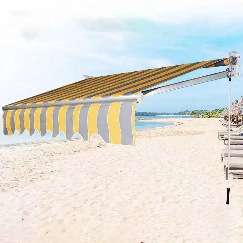 Protection Retractable Gazebos Hand-cranked Awning Outdoor Balcony Window and Shop Sunshade Tent Courtyard Sun Rainproof Pergola