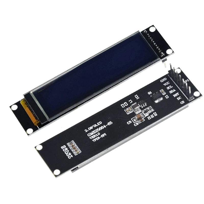 Real OLED Display 2.08 Inch 256X64 Graphic LCD Module White Display Screen SH1122 Controller Support SPI