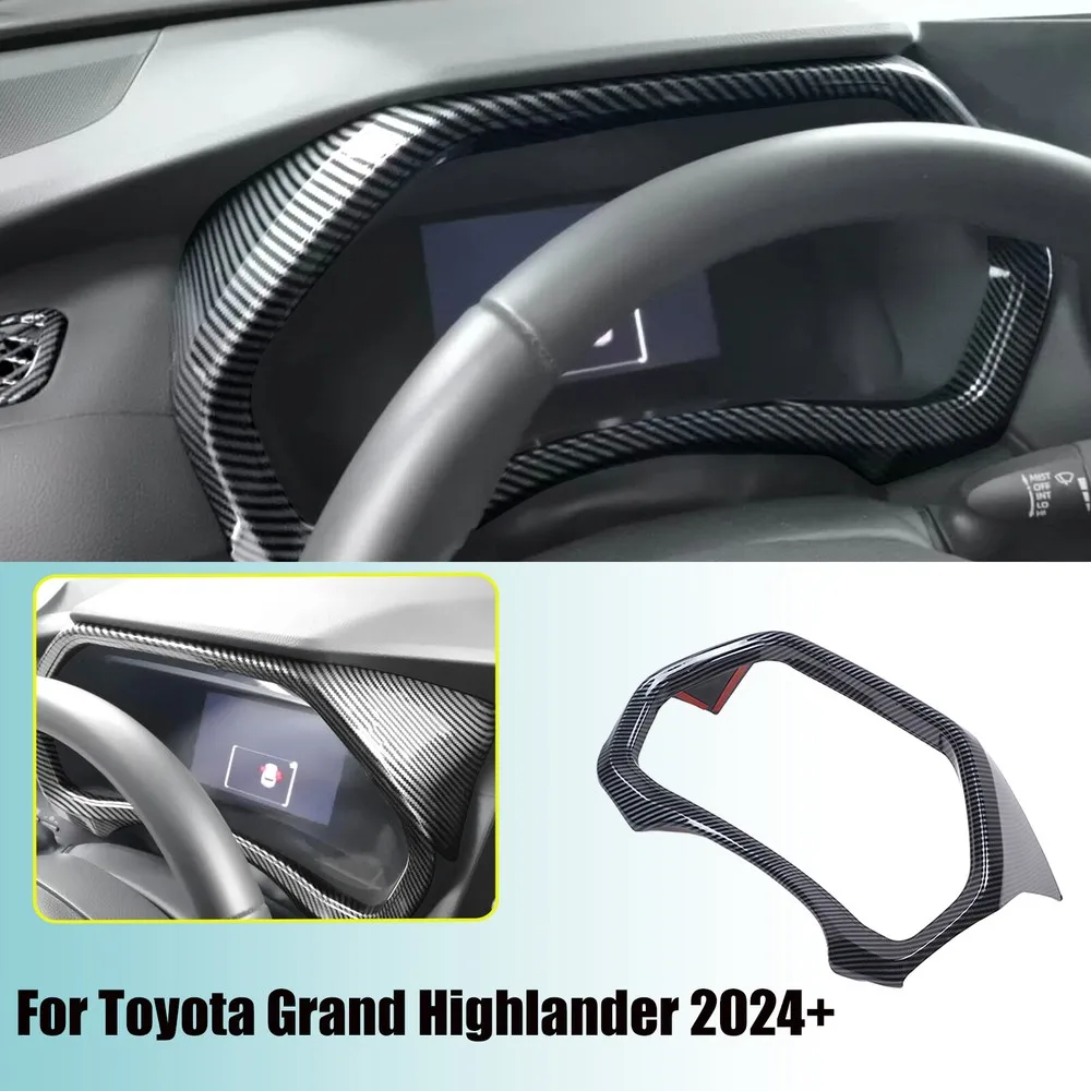

ABS Carbon Fiber Center Console Instrument Speedmeter Frame Trim For Toyota Grand Highlander 2024-2025 Interior Decorative Cover