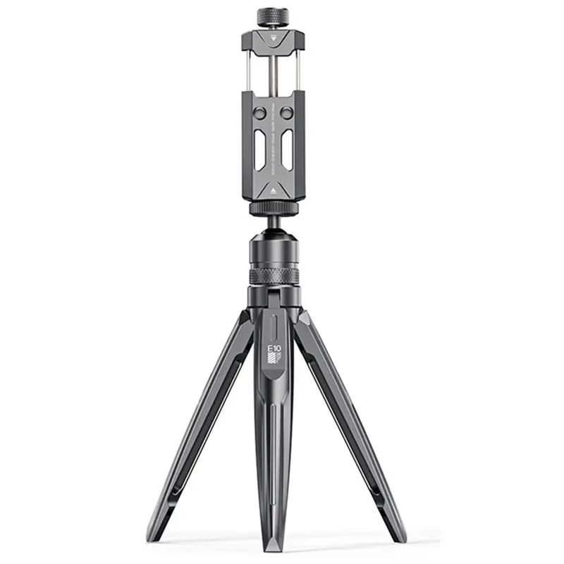 

GROCE-Mini Pocket Cell Phone Stand With Phone Clip Tripod Stand In Aluminium For Smartphone Universal