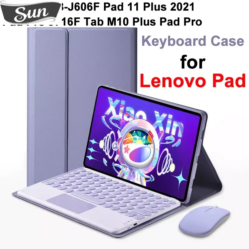 

For Lenovo Tab P11 Plus 11 Pro 11.5 Xiaoxin Pad M10 Plus 3rd 10.6 Case with Keyboard, Keyboard Cover for Lenovo Tab P12 Pro 12.6