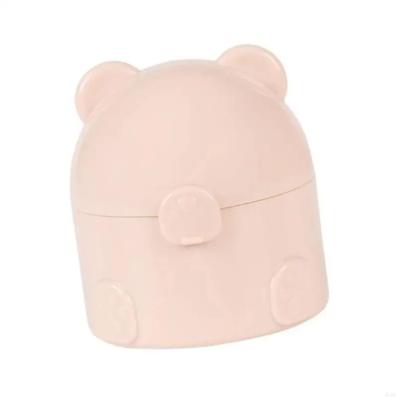 97BE Baby Dusting Powder Case ที่มีการปิดสแน็ปสแน็ปพลาสติกที่เป็นมิตรกับพลาสติกอ่อนนุ่มเหมาะสำหรับการป้องกันผิวที่ละเอียดอ่อน