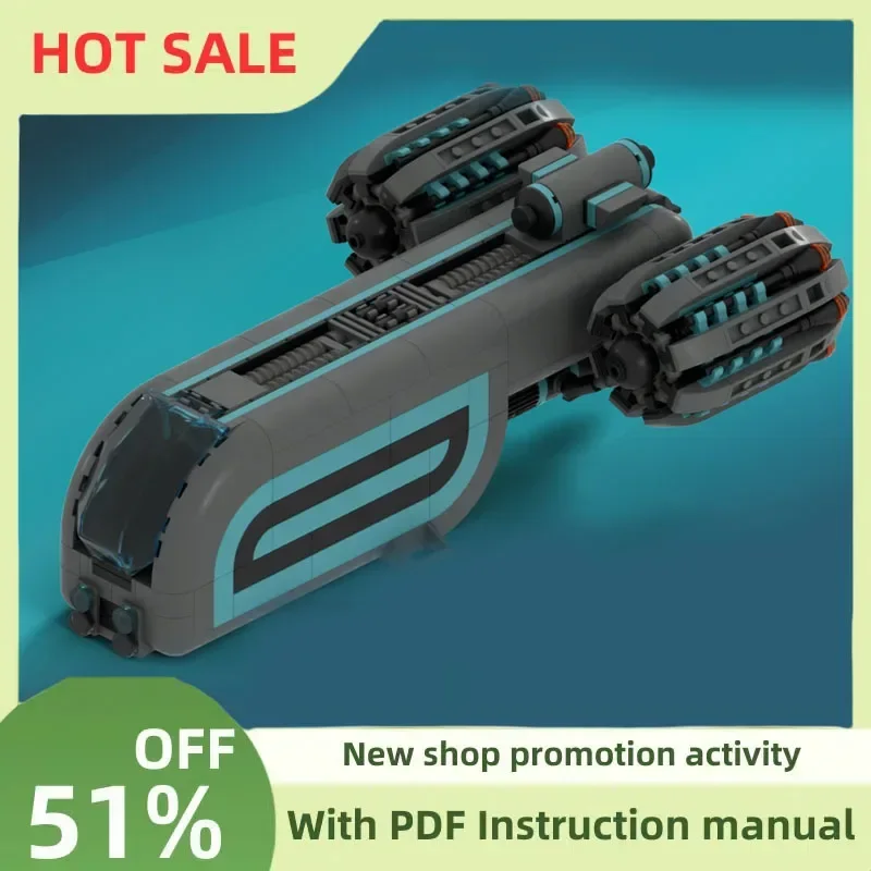 New 686Pcs Popular Space Technology Series Moc Spaceship The Blade Model Custom Puzzle Diy Creative Ideas Kid Toy Birthday Gift