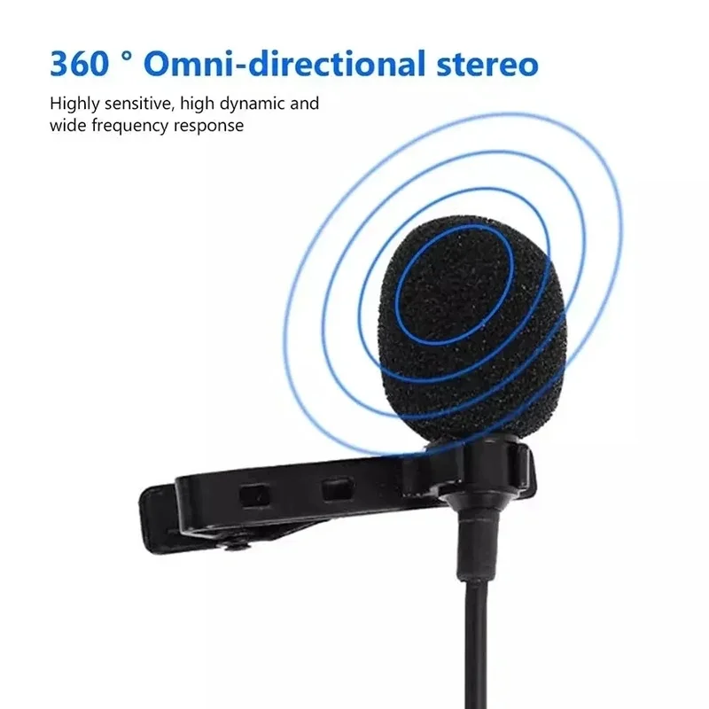 1-5pcs Portable USB Mini Lavalier Microphone USB/3.5mm/Type-C Metal Clip Lapel Mic Condenser Microphone For PC Laptop Mobile view 5