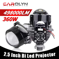 2.5 Inch Bi Led Projector Lens Led Light H4 H7 9005 9006 Car Headlight Bulb High Low Beam 6000K Diode 90W 40000LMTurbo H7 Tuning